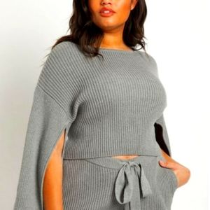 Knit 2 pc pleasure size 18-20 -grey
